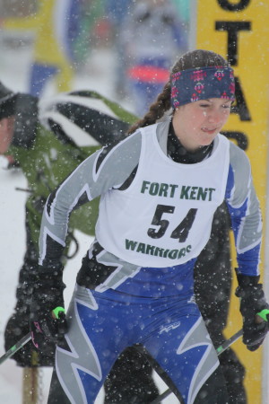 Madawaska's Isabelle Jandreau finished in the top spot at the Aroostook League Championships Nordic skate event, Wednesday, Feb. 15, at the Fort Kent Outdoor Center. (Don Eno | SJVT/FhF)