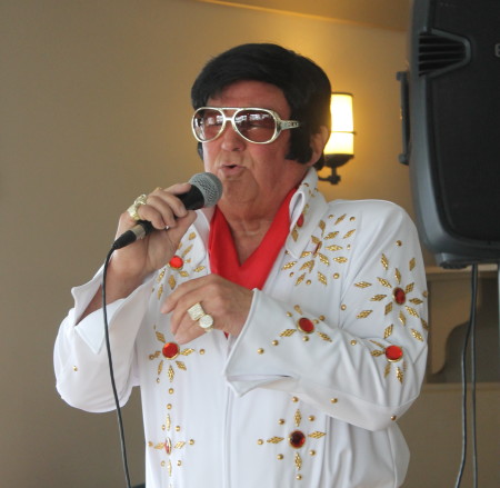 "Elvis" was among the musical performers at Angel Snowfest, Saturday, March 11, at the Lakeview Restaurant in St. Agatha. (Don Eno | SJVT/FhF)