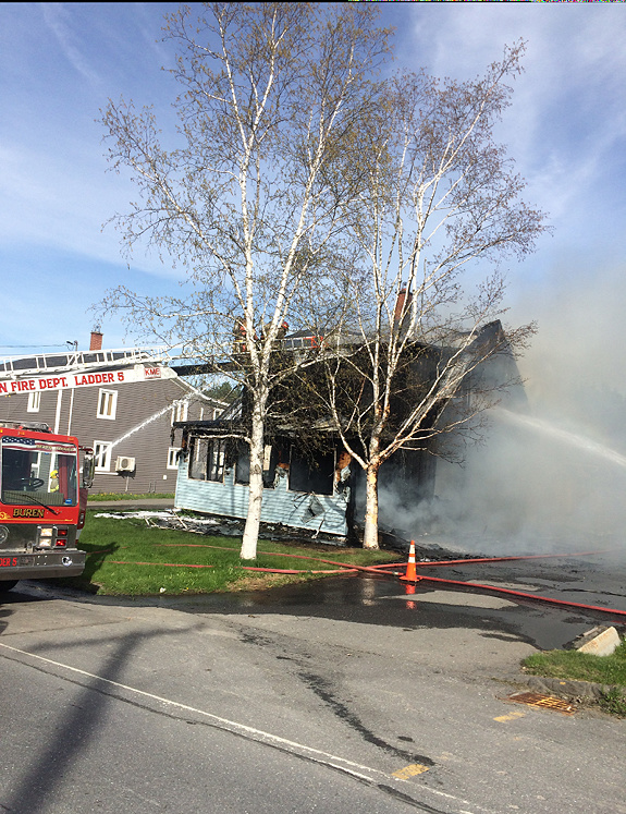Three people displaced as Van Buren fire destroys one home, damages two